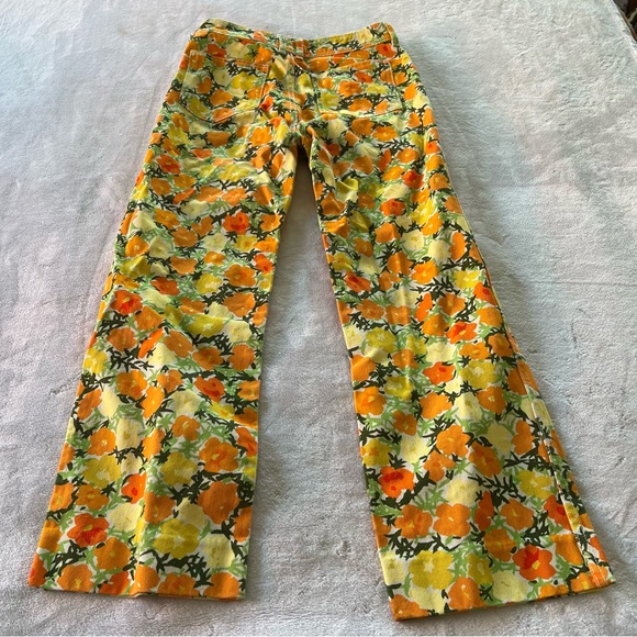Simon Miller Winter Blossom Orange Yellow Floral Print WO12 Jeans - Picture 8 of 15